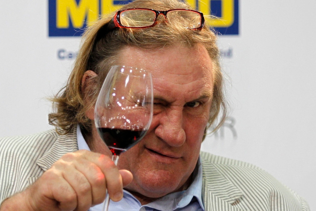 Ein Freund des Rotweins: Gérard Depardieu. 