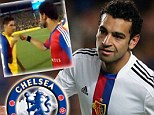 Controversy: New Chelsea signing Mohamad Salah refused to shake Maccabi Tel Aviv players' hands twice, instead using his fist