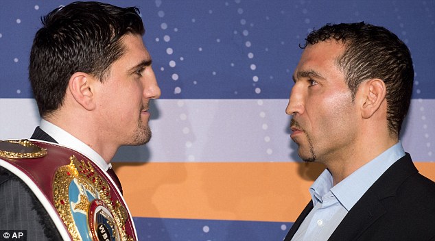 Main event: Marco Huck (left) defends his WBO cruiserweight title against Firat Aslan on Saturday