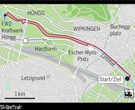 Vier ausgewählte Jogging-Routen durch Zürich